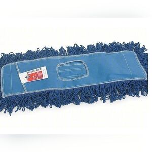 TOUGH GUY Dust Mop: Tabs/Pockets, Cotton/Polyester, 36in Wd, 5 in Dp, Launderab